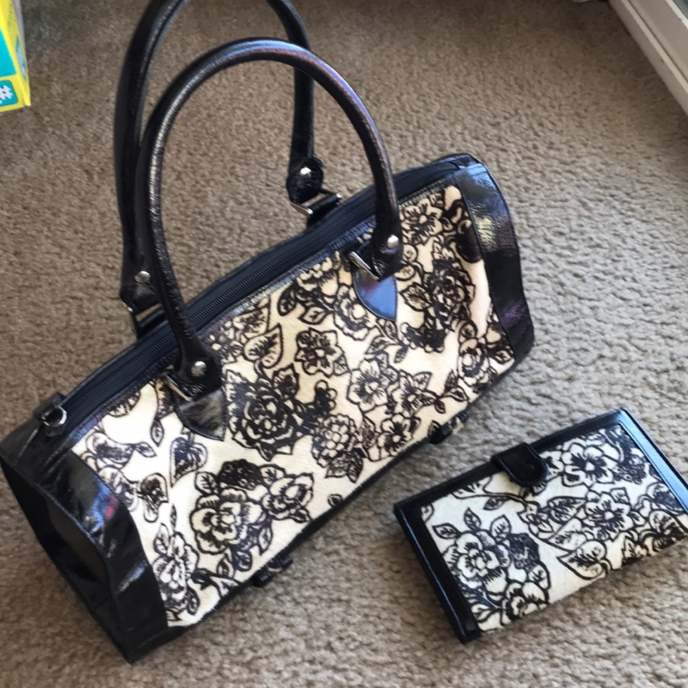 Claudia Roldani Real Fur purse & matching wallet